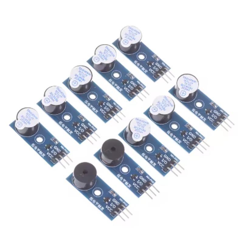 5/10PCS Active/Passive Buzzer Low Level Modules 3.3V-5V Buzzer Alarm Beeper Module 3 Pin Beep Sensor Module for Arduino, ESP32,