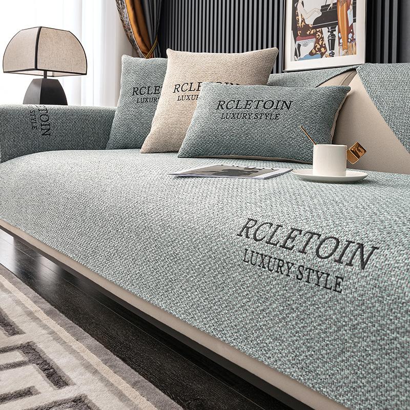 

Подушка для дивана из хлопкового льна Four Seasons Universal Non-Slip Cushion Simple Modern Sofa Cover All-Inclusive Universal Cover 70-70cm