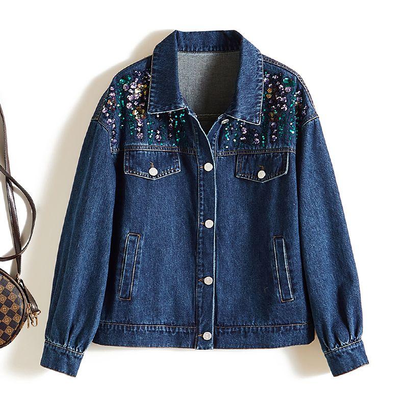 

Качественная мировая ручка! Корея Заказ Женский Выбеленный Джинсовый Синий Однобортный Лацкан Кокон Формы Большой Морской Синий Ромбовидный Верхняя Одежда Новый Blue 4XL