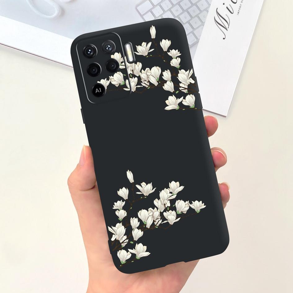 For OPPO Reno 5 Lite Case CPH2205 Popular Flower Soft Silicone Back Cover For OPPO A94 5G CPH2211 A 94 Reno 5Z Reno5 Lite Bumper