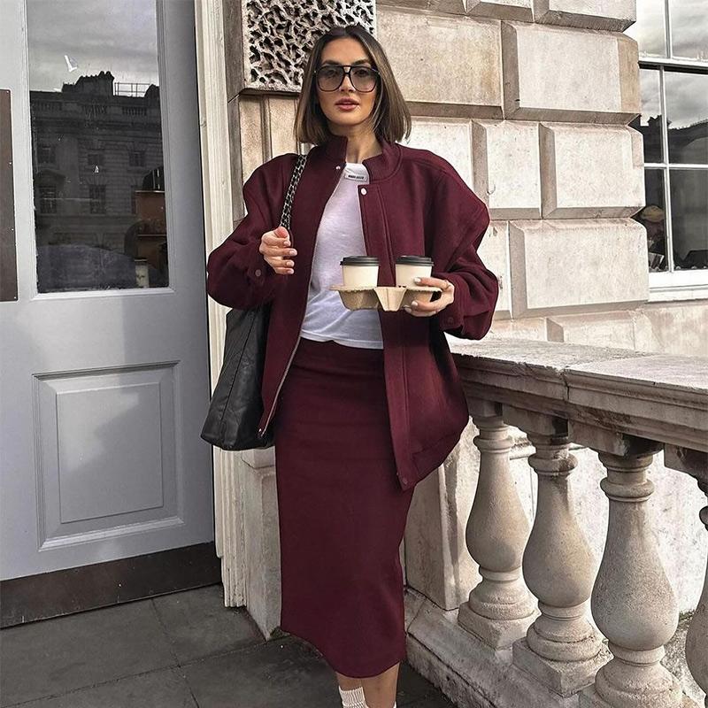 

Женское пальто с круглым вырезом на молнии, бейсбольная майка, свободная, повседневная, для поездок на работу, бейсбольная форма, куртка-пилот, верхняя часть, осень-зима, новое женское пальто S