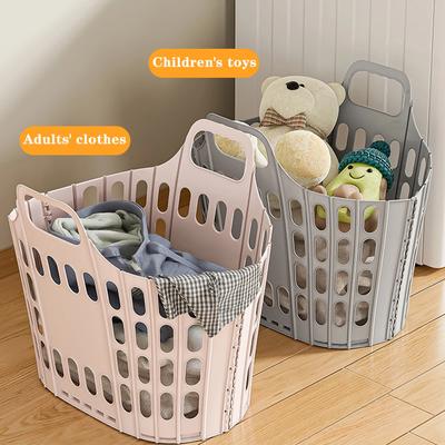 Foldable Laundry Basket with Large Capacity Storage Bathroom Storage Basket Organizer for Home Dorm Space-Saving Clothes Hamper