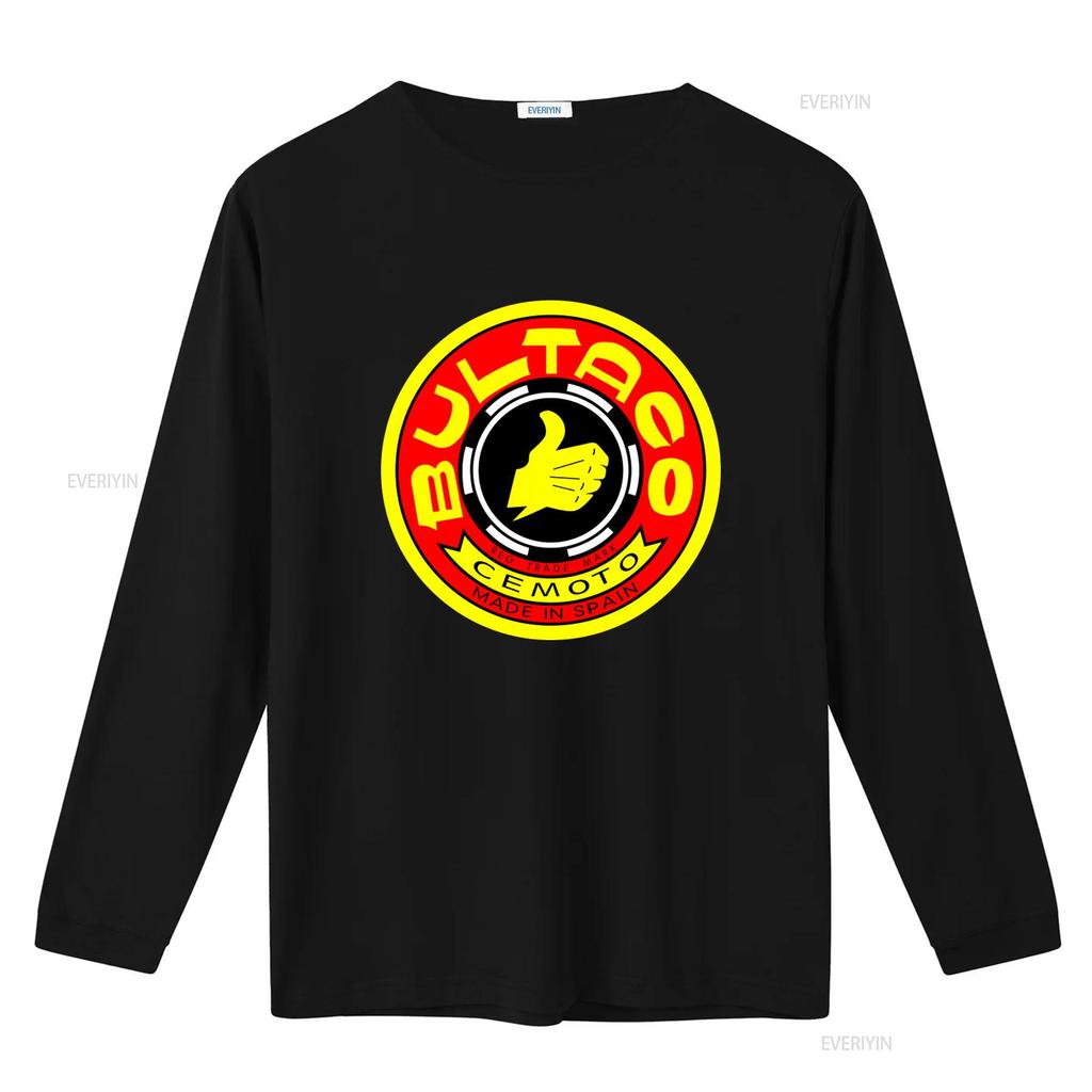 Bultaco Motorrad Logo T-Shirt Hergestellt in Spanien Design Lässige Streetwear vintage Gewaschen Unisex Vielseitig Grafikdesigner Kleidung