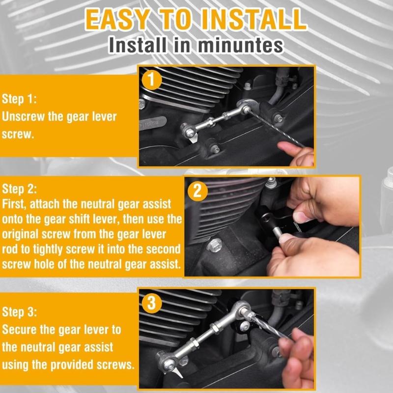 Precisions Motorcycle Gear Shifts Assist Kit Strong Aluminum Neutral Gear Shifts Enhancer Upgrades for Bike 2018 To 2025