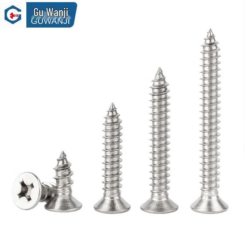 GUWANJI 304 Stainless Steel Phillips Flat Head Self-Tapping Screw