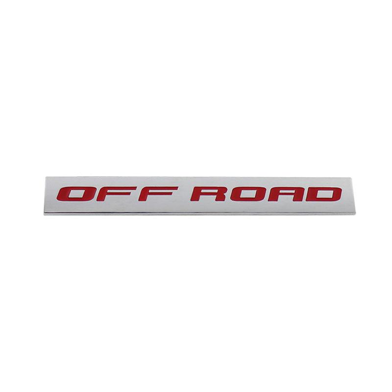 

Premium OFF ROAD for Universal car Engine Hood Fender trunk Tail Rear Bonnet Nameplate Decal Emblem Badge Sticker chrome-red