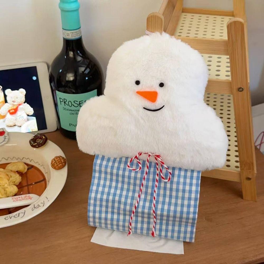 Wall Mounted Tissue Bag Snowman Tissue Hanger Cute Tissue Holder