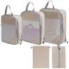 7-Piece Travel Compression Organizer Set for Clothes, Shoes, and Cosmetics
