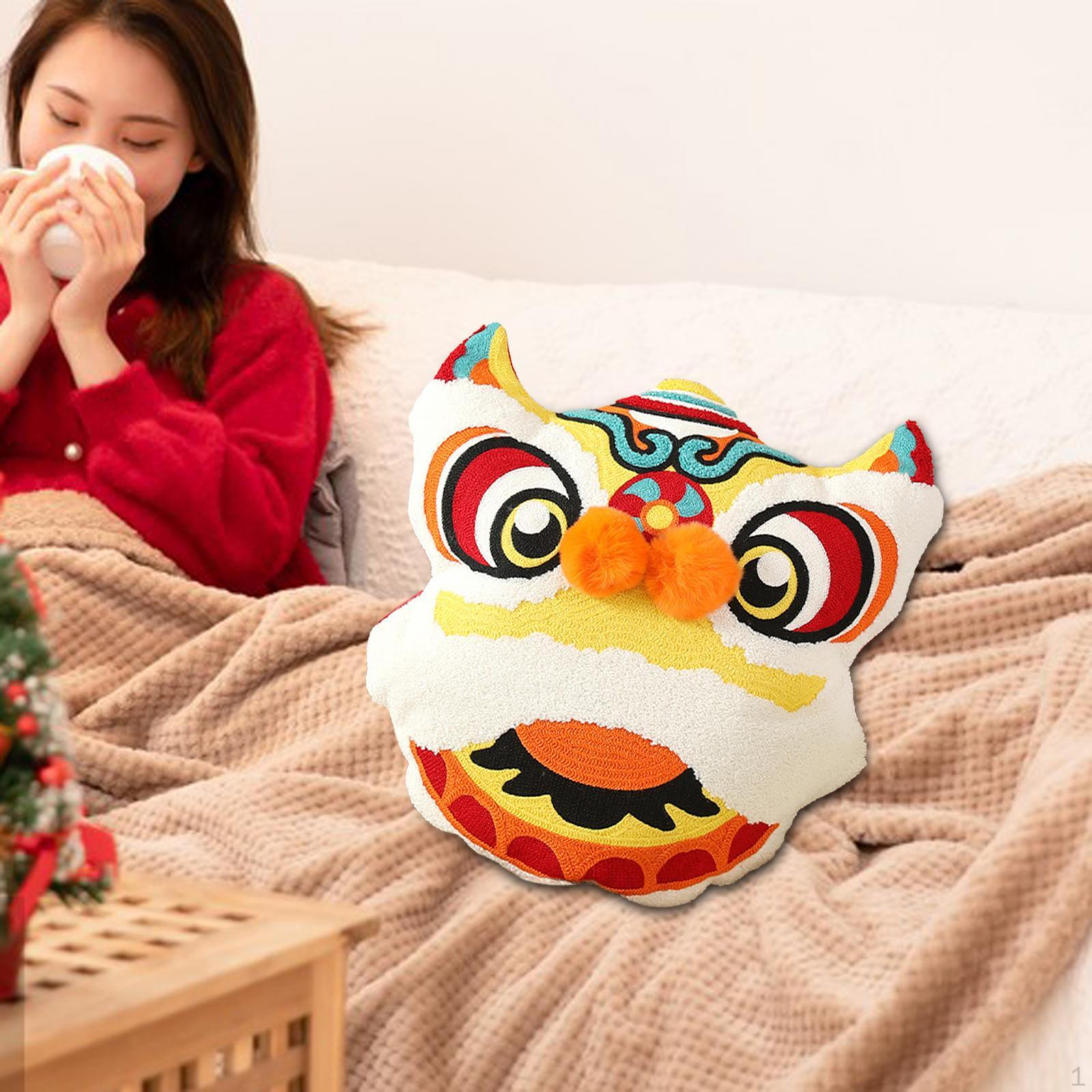 

Декоративная подушка на китайский год с изображением льва для домашнего использования 45x40cm yellow