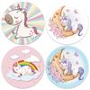 1 Inch Cute Unicorn Sticker For Kids 50-500Pcs Classic Toy Decor For School Teacher Encouragement Animal Reward Sticker