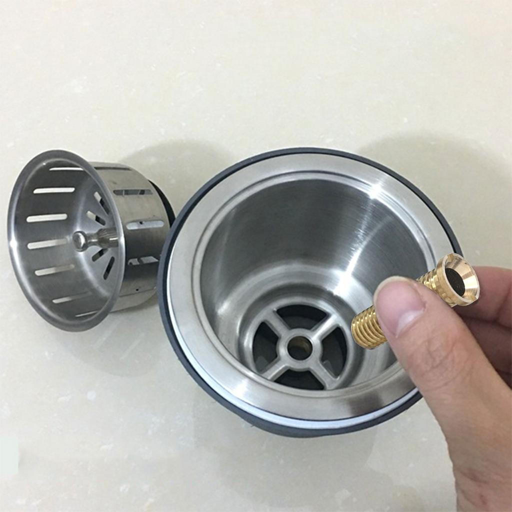 Metal Strainer Plug Screw Bolts Kitchen Sink Basket Strainer Waste Threaded Screw Connector Easy To Replace