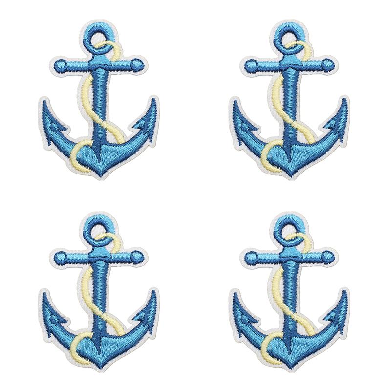10pcs Luxury Cruise Ship Embroidery Patch Sea Trip Blue Whale Iron On Patches For Clothes Jackets Backpack Sew Stickers Badge 