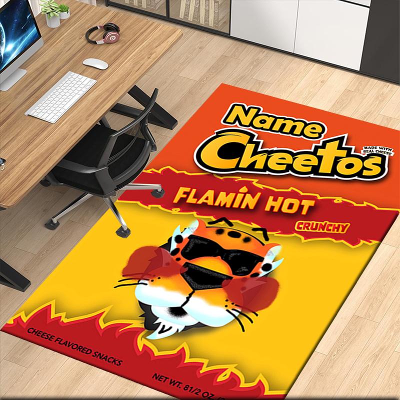 Custom Name Cheetos Printed Carpet, for Office Chair Living Room Bedroom Kitchen Room Decor Gifts.