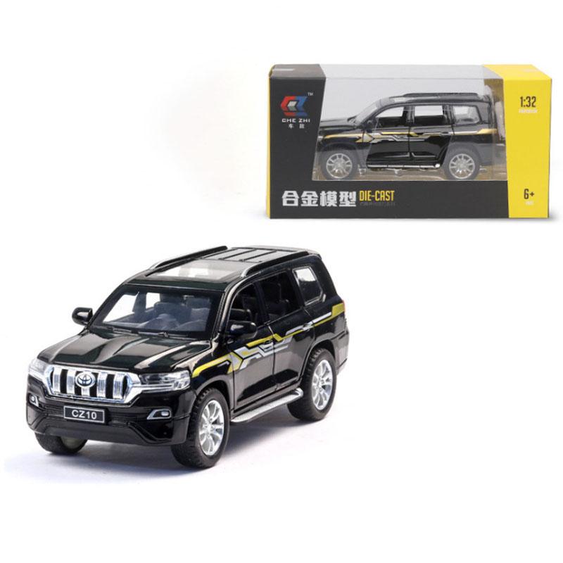 1/32 Scale Prado SUV Diecast Car Model Toy, Pull Back Toy Vehicle with Sound and Light for Kids Toddler Boys Girls Gift Collection