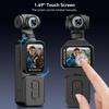 5K Pocket Action Camera with 6-Axis Gimbal Stabilizer, 270° Rotatable Motorized Lens, Face Tracking, WiFi APP Control, 1.69" Touch Screen