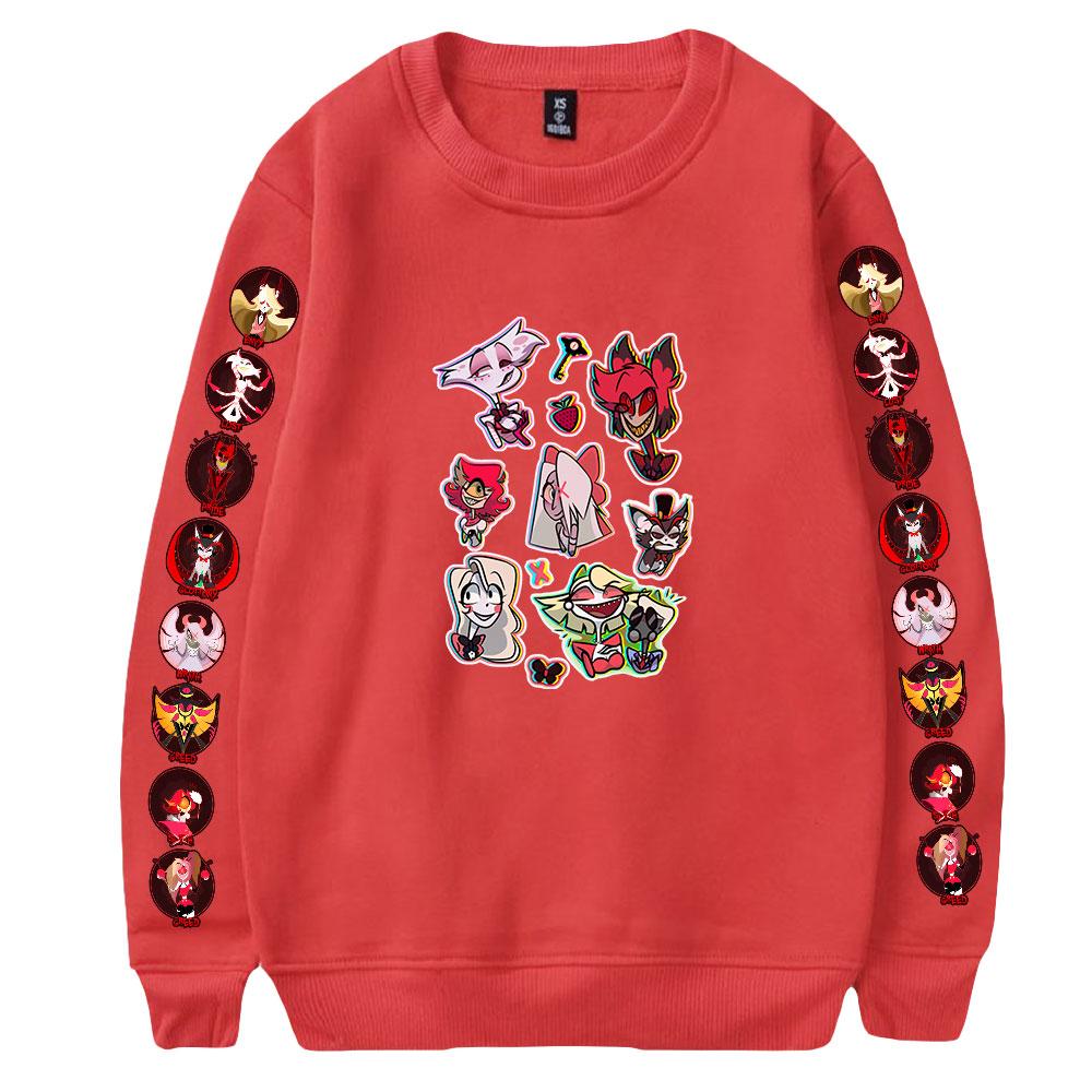 

Hazbin Hotel Sweatshirt Men Autumn Fashion Hoodie Women Mens Streetwear Tracksuit Crewneck Sweatshirts XXS червоний