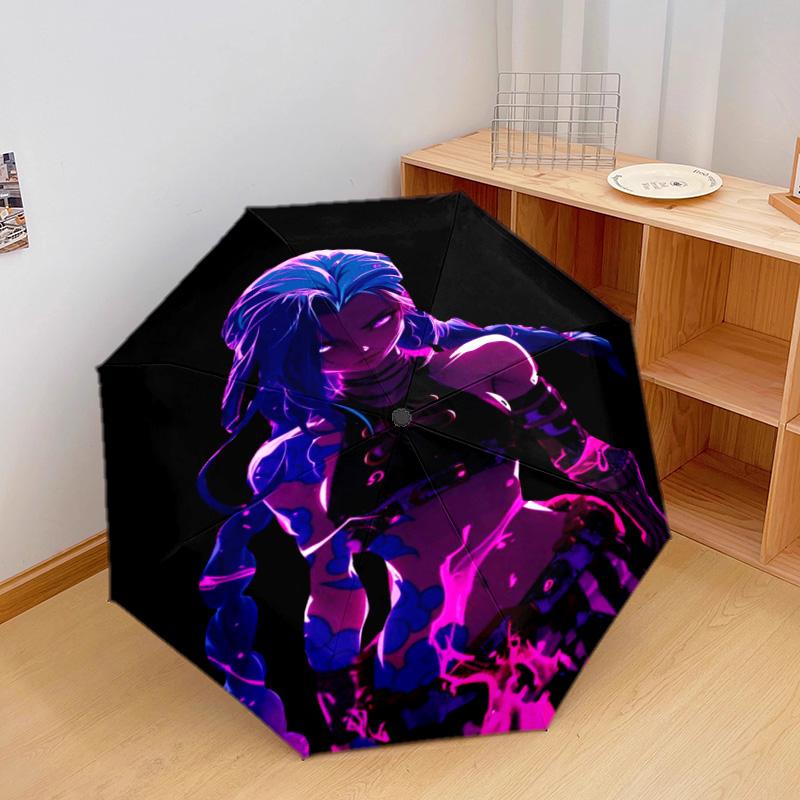 1PC Jinx Automatic Umbrella - Suitable Travel Outdoor Portable Umbrella Birthday Gift Daily Essentials