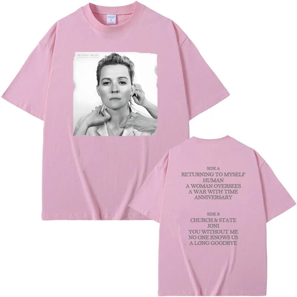 Returning To Myself Cover Tee Brandi Carlile Maglietta di Alta Qualità 100% Cotone Girocollo Stile Hip Hop Manica Uomo/Donna Magliette