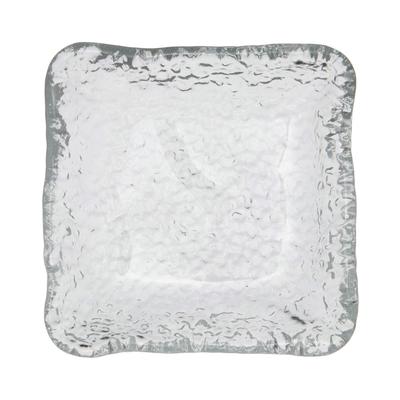 Aoyama Glass Square Plate, 11cm, Asatsuyu (morning Dew) Design, Made In Japan, AMG-MAY-10