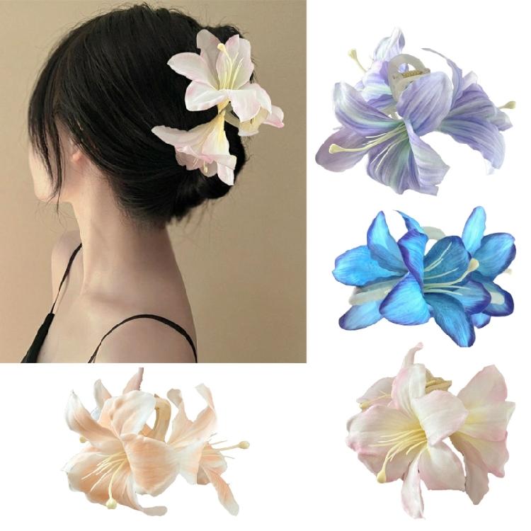 Lätt Blommig Hårklämma Snyggt Håraccessoar Hårklo Designad För Kvinnor Som Älskar Mode Och Individualitet