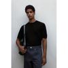 H M Regular FiT Hole KniT T sHirT Black