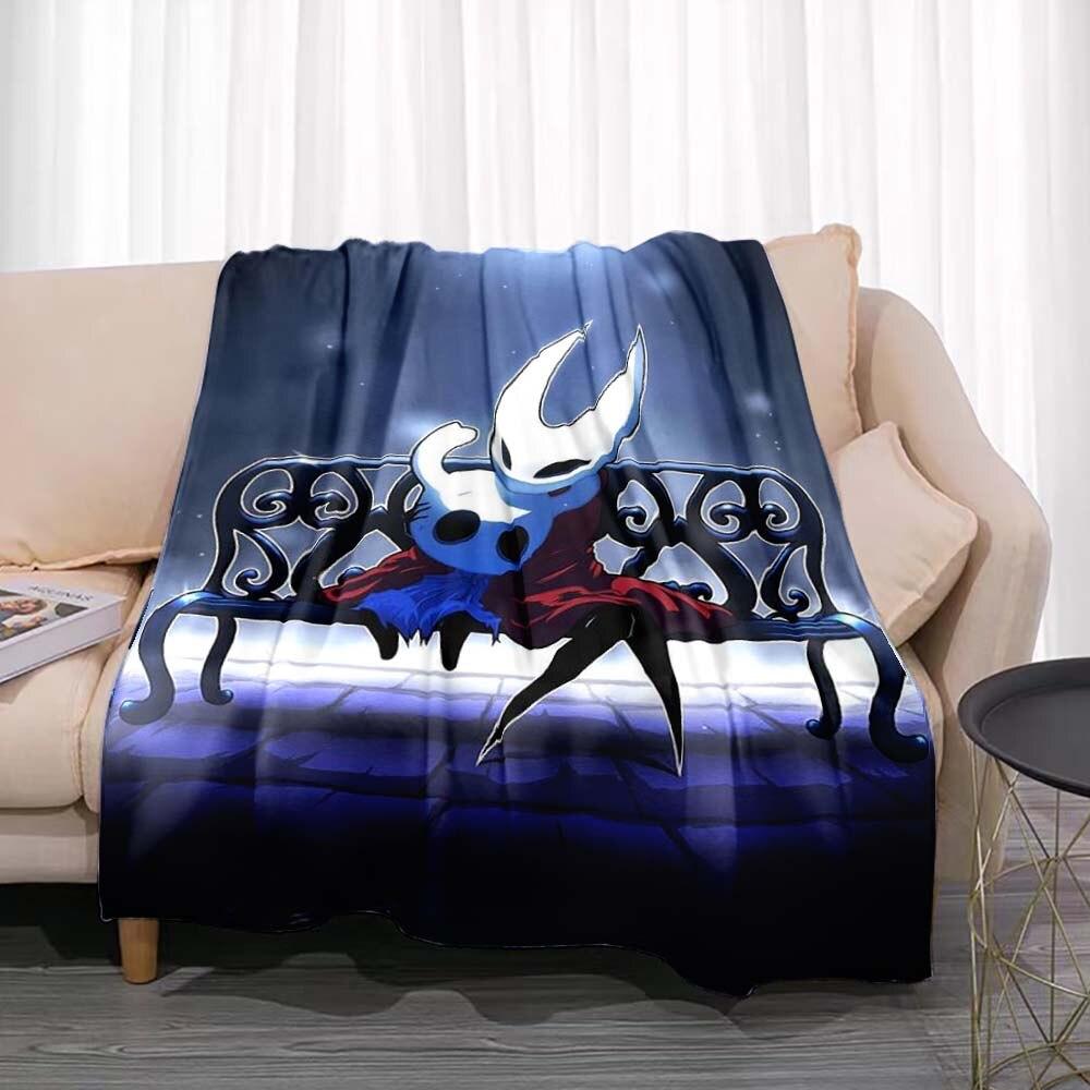 Hollow Knight deka Herní flanel Novinka Hřejivý flanel z mikrovlákna Odolný pro děti i dospělé Cestovní přehoz na pohovku