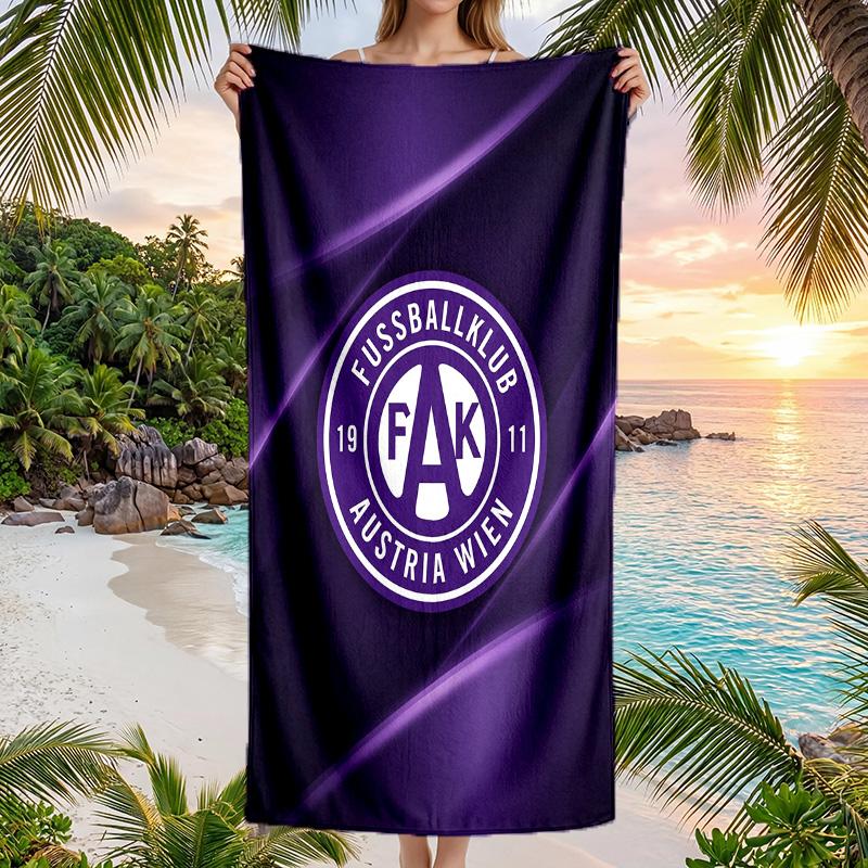 Austria Wien FC Aufdruck Schnelltrocknendes Strandtuch Mikrofaser Saugfähig Tragbares Reise-Badetuch