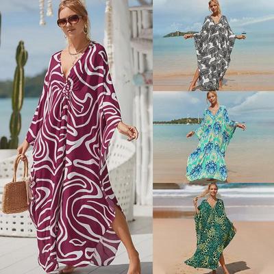 Women's European and American Beach Cover-Up: Loose, Long Sunscreen Robe for Swimwear