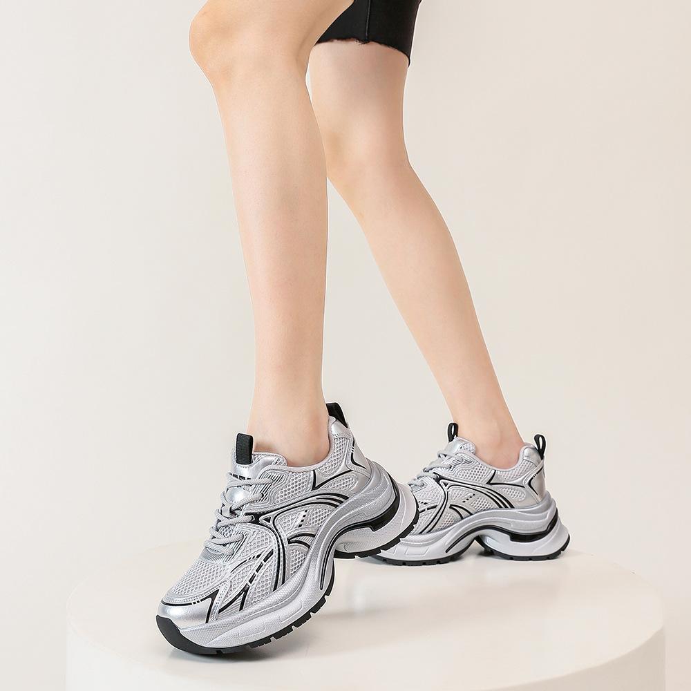 Autumn and winter 2025 new women's shoes platform dad sports shoes dad shoes women's trendy cool versatile casual shoes little white shoes