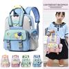 Rabbit Cartoon Cute Astronaut Printed Childrens Backpack With Wallet For School