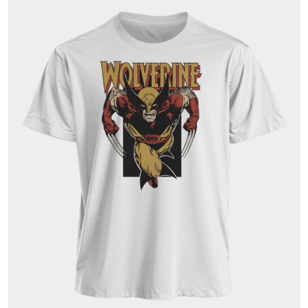 Men's and Women's T-shirts Wolverine Summer American Spring and Autumn Sports, Fitness and Casual Oversized Short-sleeved