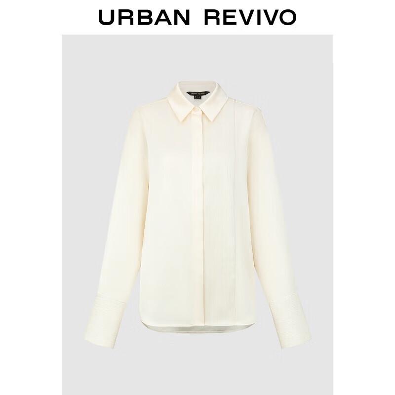 UR 2025 Autumn Women s Textured Long-Sleeve Commuter Shirt M