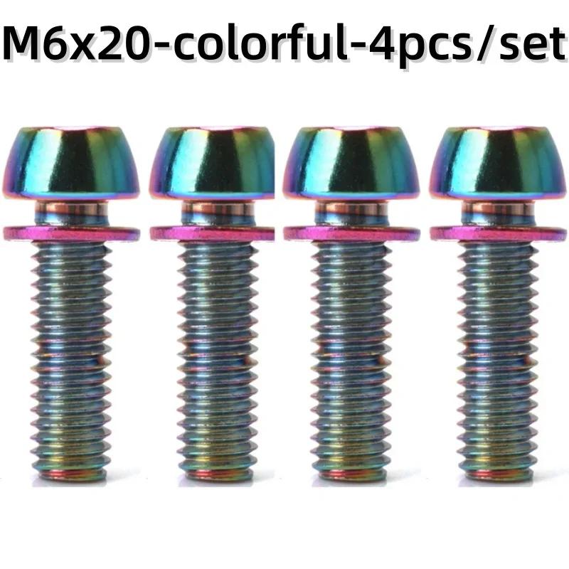 Bicycle Steering Handlebar Stem Screws Bolts M5 M6 20mm Colorful Stainless Steel Bike Spacers Hot Sale