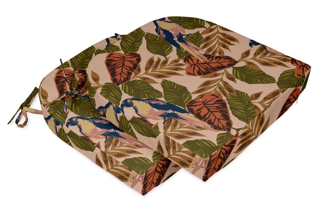 Vargottam Non Slip Dining Chair Cushion U-Shaped Printed Indoor Outdoor Chair Pads Home Decor Reversible & Machine Washable