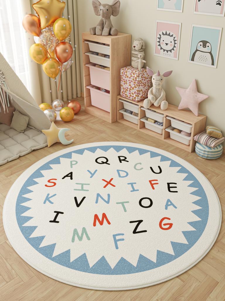 Cartoon Animal pattern children's room round rug Cartoon Style Living Room Decoration Carpet Color Round Rugs for Bedroom