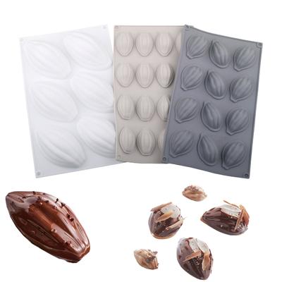 6/12/16 Cells Cocoa Bean Design Silicone Cake Mold Chocolate Mould Dessert Decorating Tools Food Grade Kitchen Bakeware