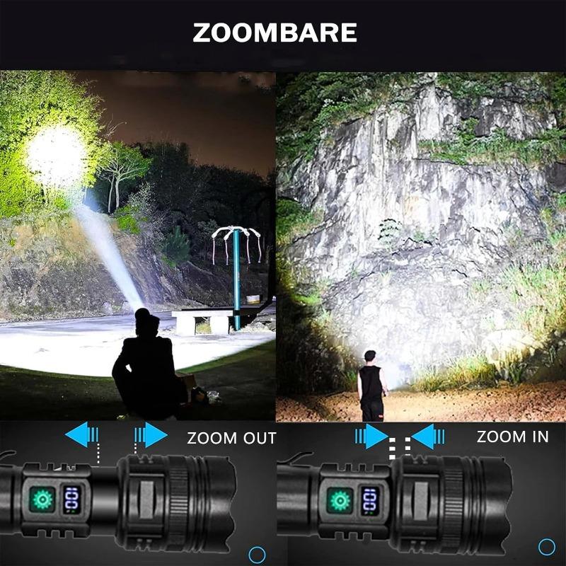 Powerful LED Flashlight Super Bright Rechargeable Lamp Portable Ultra Power Torch Outdoor Emergency Camping Lantern