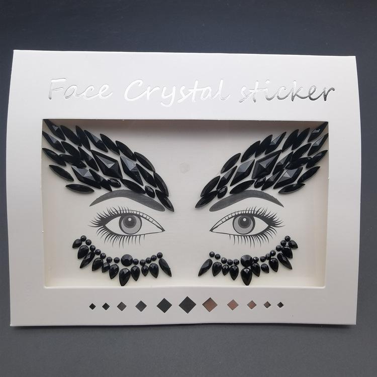 Cat Face Masquerade Rhinestone Stickers & DIY Jewelry Ring for Makeup
