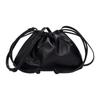 Calvin Klein Cute Drawstring Letter Embossed Pouch Bag Women Shoulder Bag Space-Black DH3771-BAE