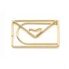 10pcs Gold Envelope Shape Paper Clip Kawaii Office Supply Paper Clip Bookmark Gift Stationery Clips For Book Decorative