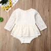 Baby Girls Autumn Clothes Flower Lace Romper Dress Bodysuit Outfits