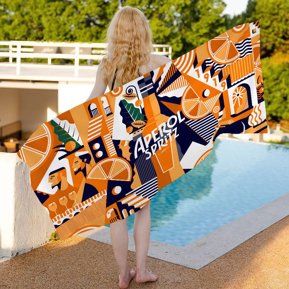 Marca piccola Moda A-Aperol S-Spritz Anime Telo da Spiaggia per Nuoto Asciugamano Morbido per il Viso Regali per Bambini per Bambini Viaggio Campeggio Palestra