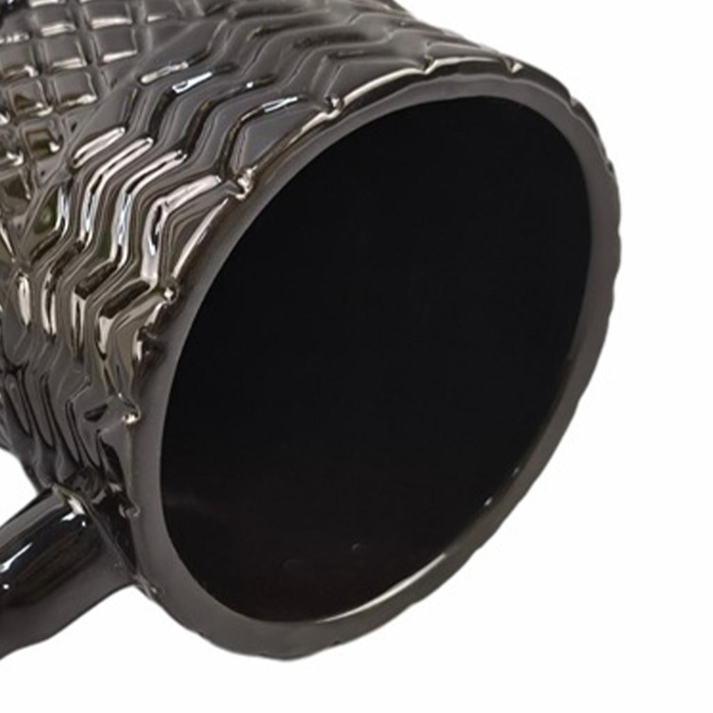 380ml Coffee Mug Stacking Tyre Pattern Nordic Style Irregular Ceramics Tea Cup for Home Kitchen