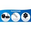 MroMax 15Pcs 1/4"-20 X 1/2" Threaded Knurled Thumb Nuts, Black Plastic Knobs Clamping Screws, Grip Knob Screw for Replacing Umbrella Base