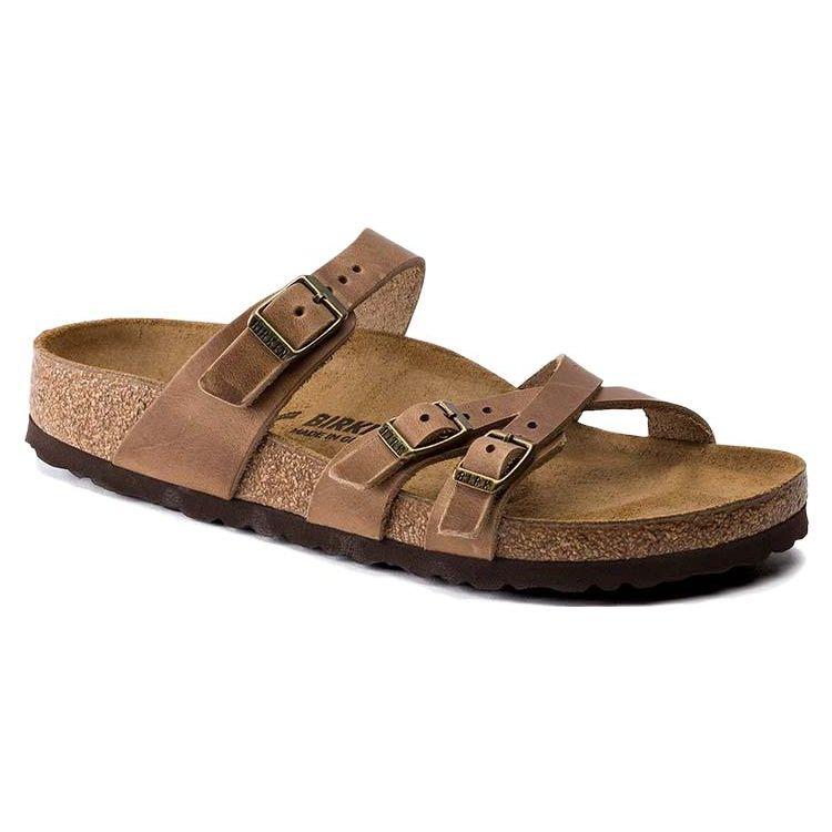 Birkenstock Leather Comfortable Versatile Fashion Sandals Women Sandals Brown 1015931