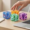 Flow Pattern Cube Squeeze Toy Anxiety Relief Stress Ball Sensory Toy Decompression Stress Ball Stretchy Cube Pinch Toy Party Favors