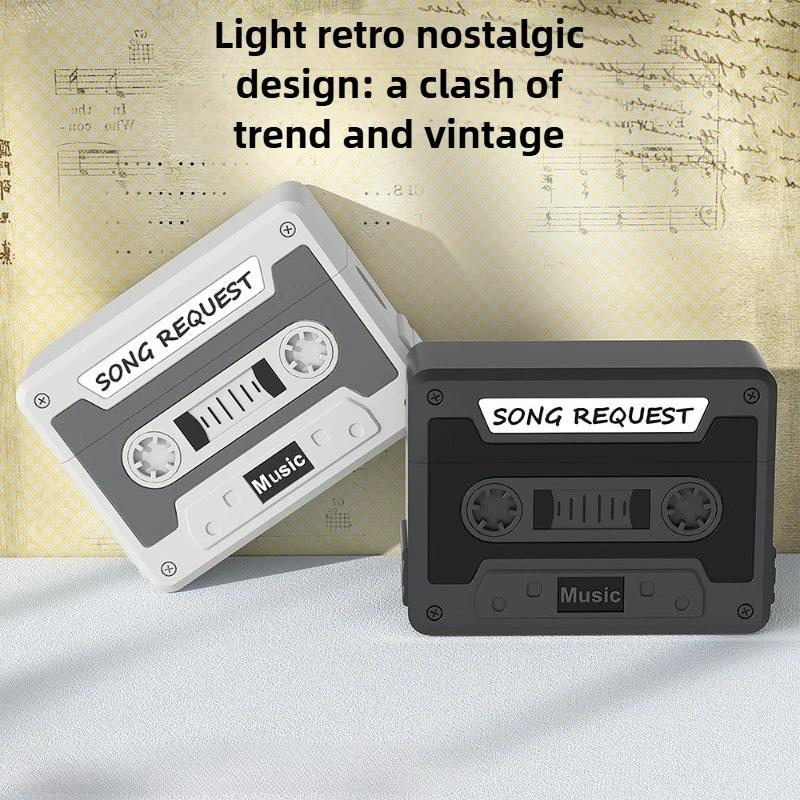 3D Retro Cassette Tape Design Case for Airpods Pro 3 Silicone Protective Cover with Lanyard for AirPods Pro3 Funny Classic Tape