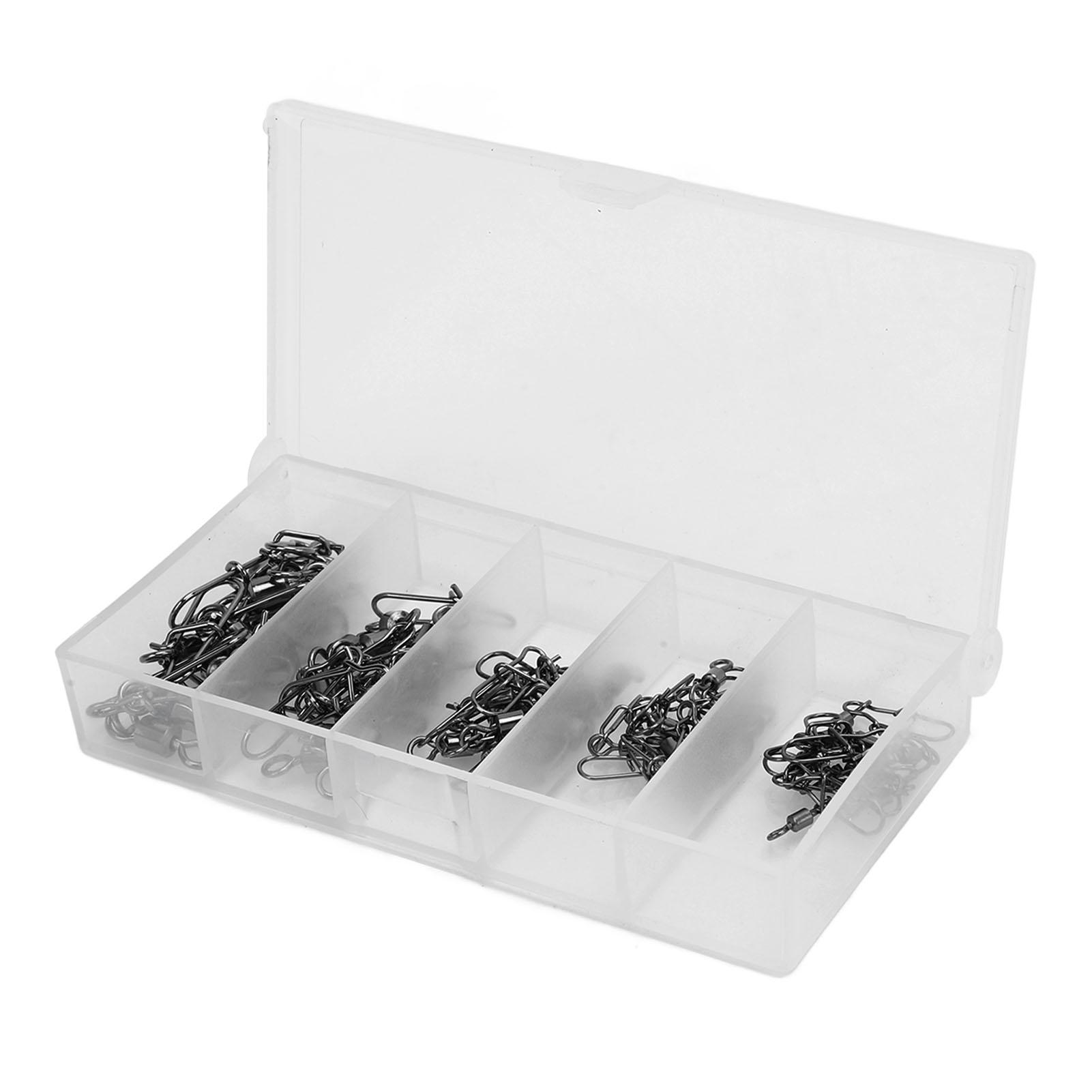 

50 шт. Рыболовные вертлюжки из нержавеющей стали, устойчивые к ржавчине, с черным покрытием, с высокоскоростным подшипником