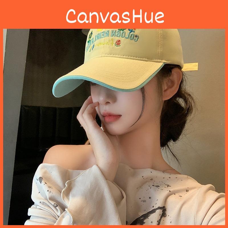 Womens Cotton Baseball Cap With Wide Brim And Adjustable Closure For Spring And Summer