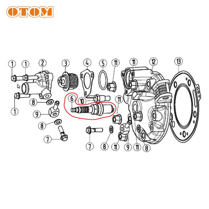 OTOM DT230 Spark Plug F7RTC & K9RTPP Ignition Device For YAMAHA MT250 2 Stroke dt 250cc Motocross Motorcycle Engine Parts
